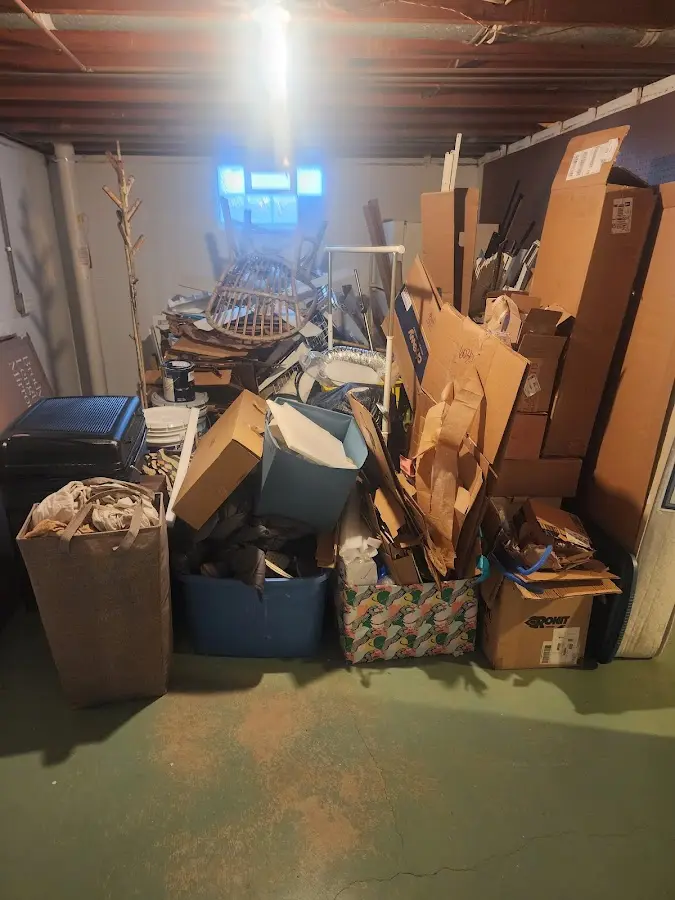 Roll-off dumpster container at job site for 4 Yard Dumpster Rental in Hurst